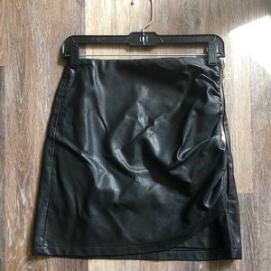 Vegan Leather Zara ZIP Mini Skirt Sz S